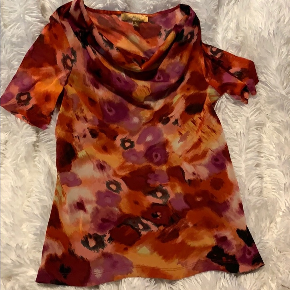 4/$50 Ellen Tracy stretchy meshy semi sheer top